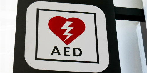 AED Wall Sign 500