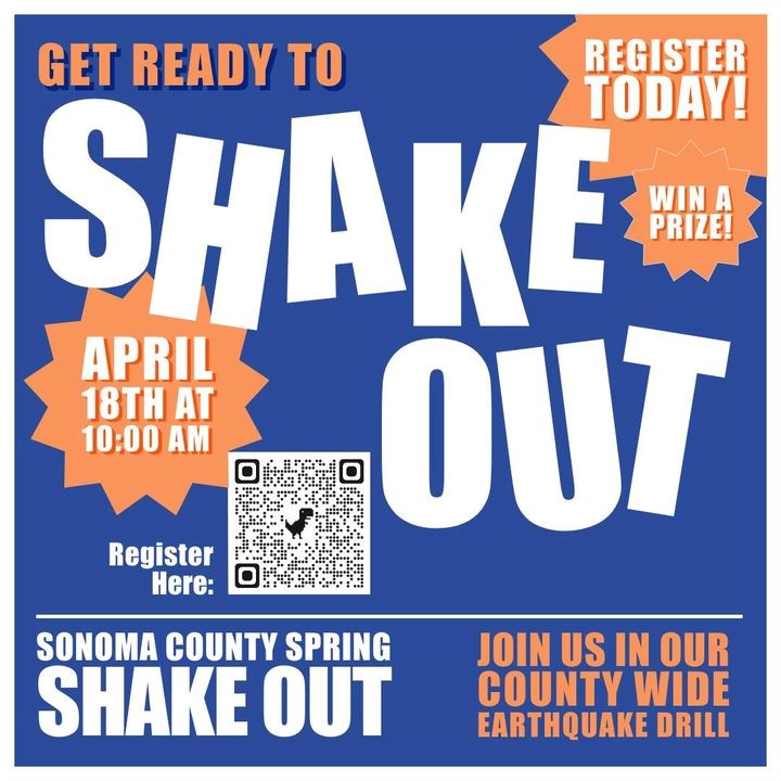Sonoma County residents encouraged to participate  in Shake Out earthquake drill on April 18