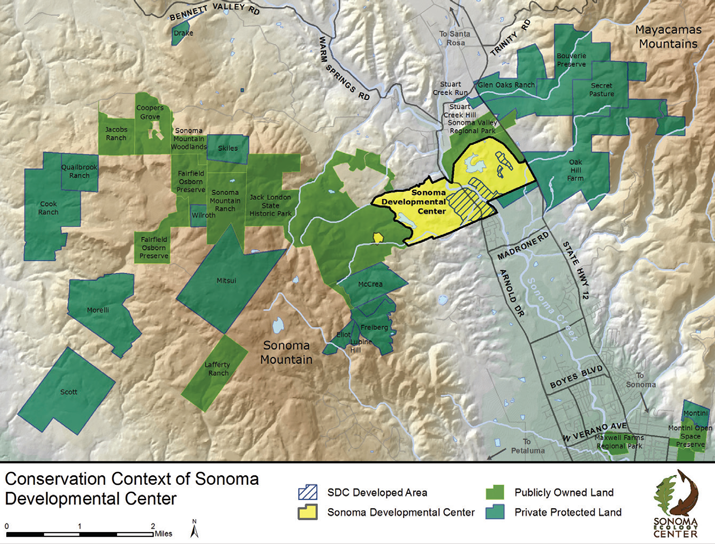 Conservation Context of Sonoma Developmental Center Map