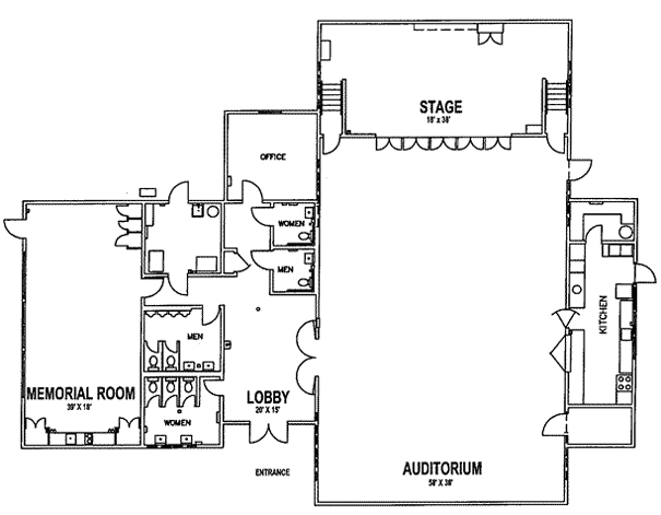 Cotati Veterans Hall Floor Plan