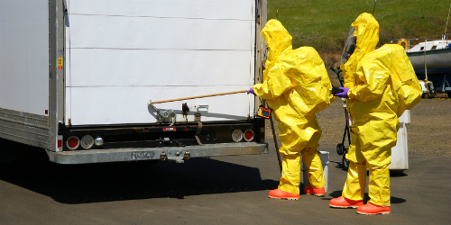 Spill Response in Containment Suits 500