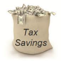 Tax savings bag of money 120