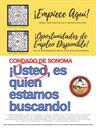 Start Here & Jobs Spanish Translation Flyer