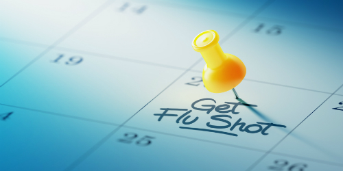 Flu Shot Date on Calendar