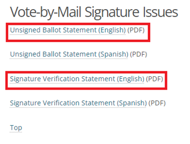 Vote-by-Mail Signature Issues