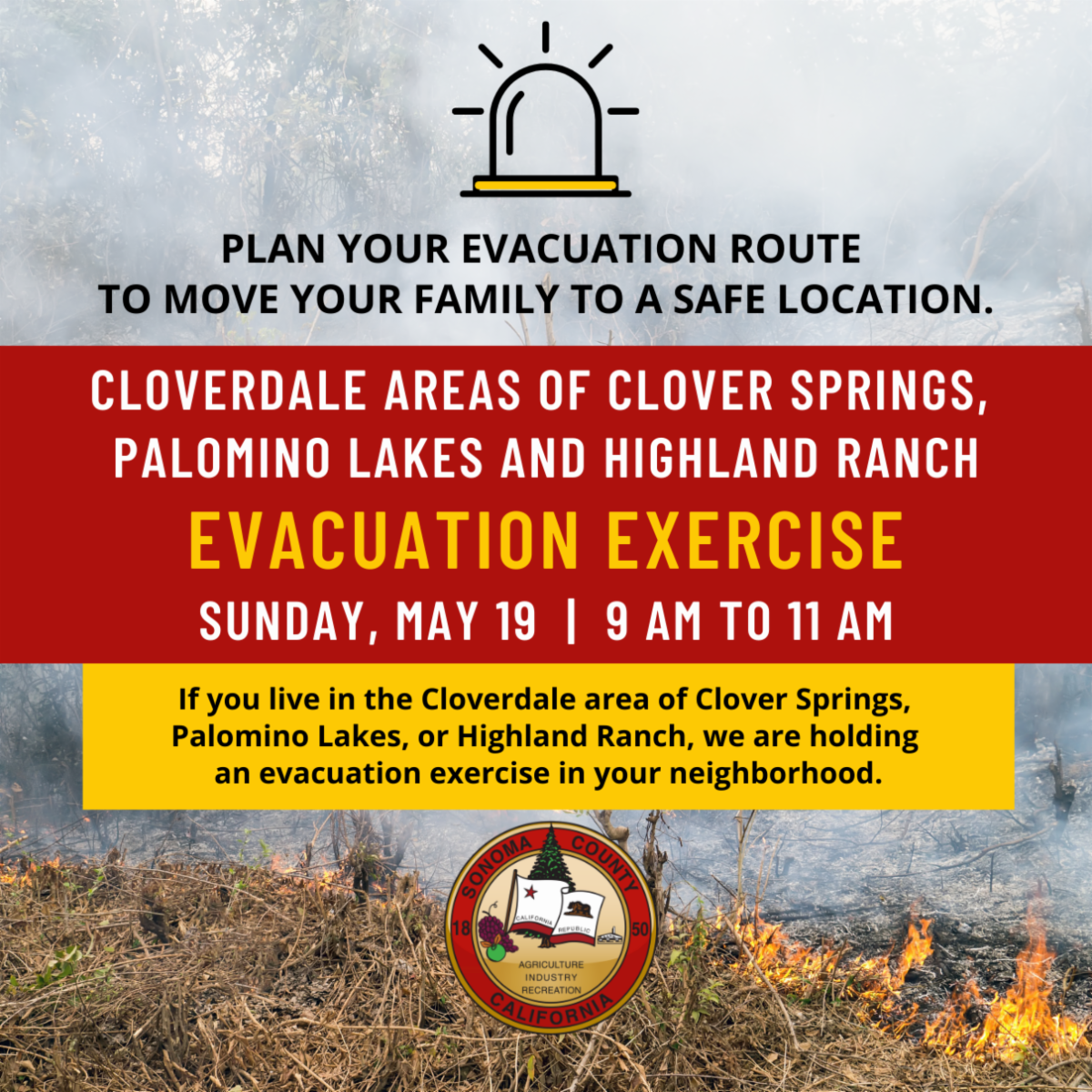 Cloverdale evacuation exercise 