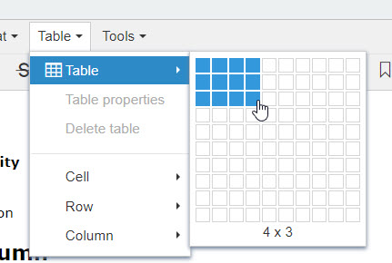 Selecting Tables