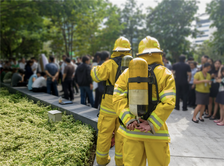 Firefighters responding to an event
