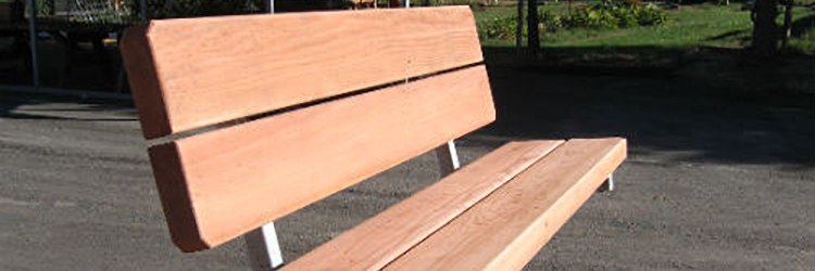 6 foot 3 inch redwood bench