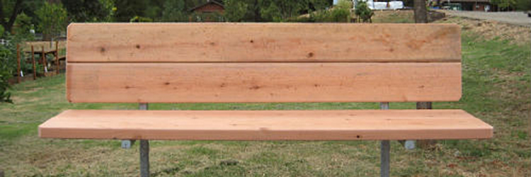 8 foot redwood bench